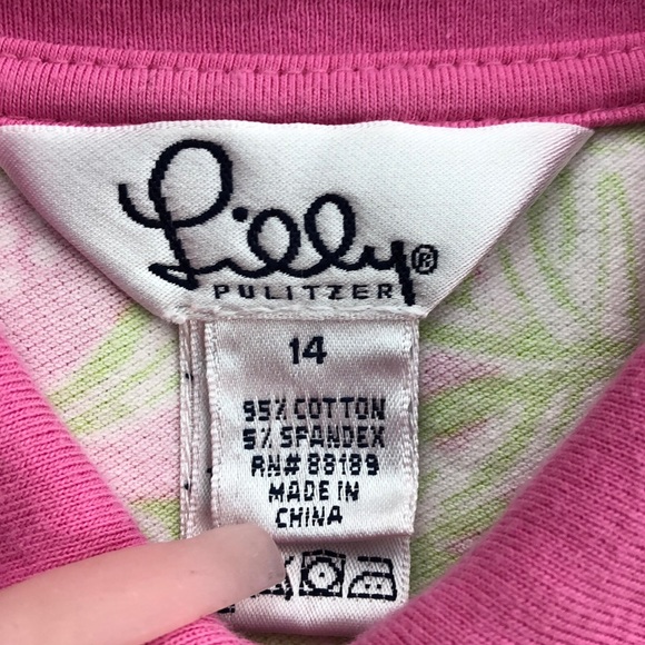 Lilly Pulitzer Pink & Green Fish Print Polo Dress - Picture 4 of 6